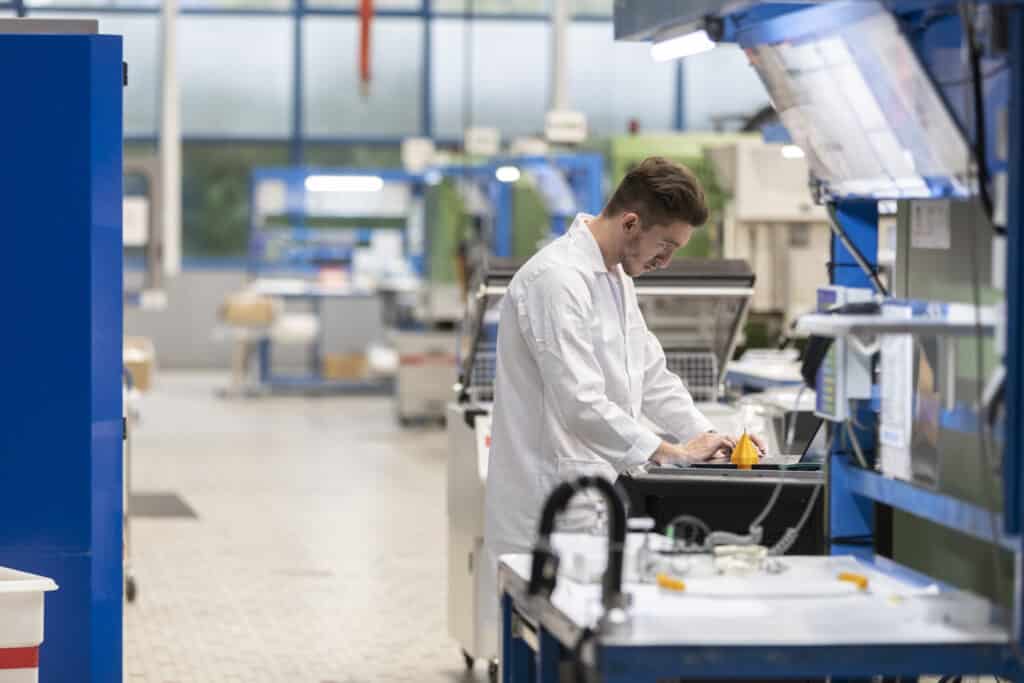 Picture of led optics production in Gaggione