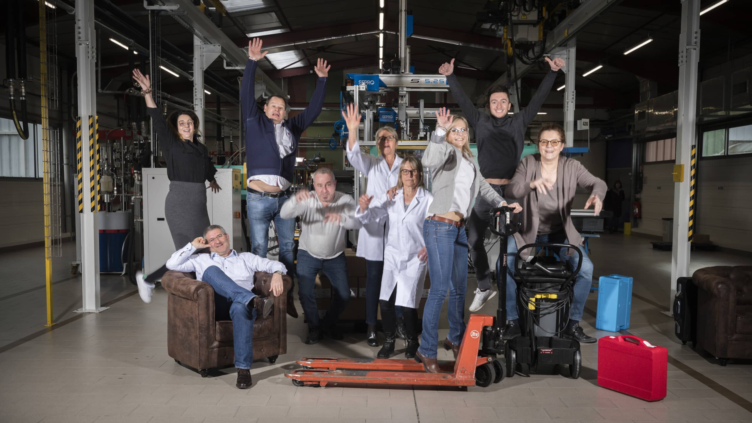 Gaggione team for a collaborative funny picture