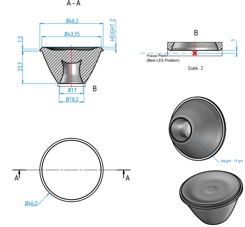 2D Shematic LLC79-silicone collimator