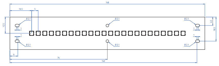 CB-drawing-32x-midpower-3030 for Silicone linear collimators