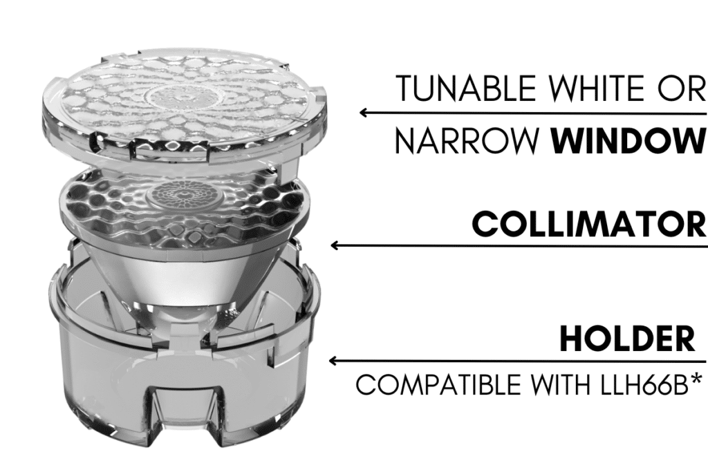 Picture of Gaggione LED ZOOM SOLUTIONS collimator - assembly shematic