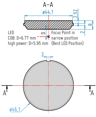 2D shematic - UFO45Z-tunable-white-lenses-ultra-flat-optic-tunable white lenses