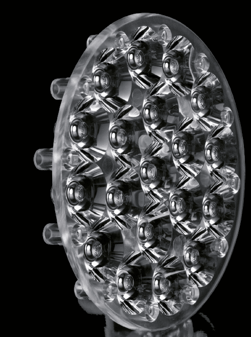 A visual of custom lenses LED optic