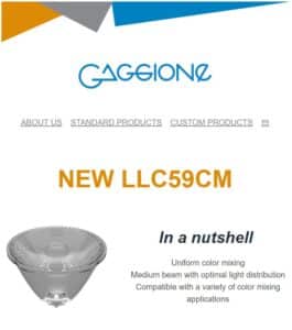 Newsletters visual on LLC59CM LED collimator
