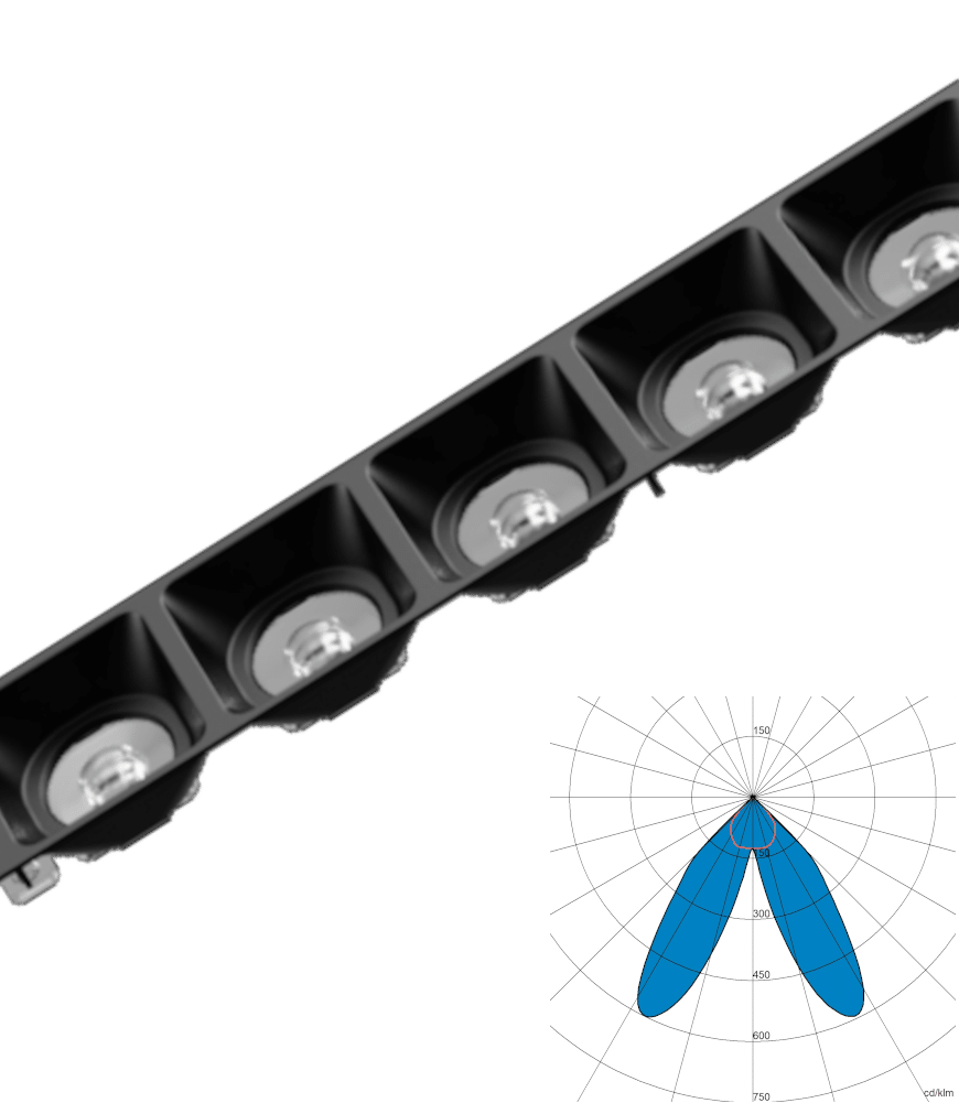 Highlights Pollux LED Linear dark light collimator picture - Asymmetric